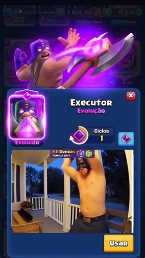 🪓EXECUTOR NA VIDA REAL🪓 #clashroyale #supercell #clashofclans #clashroyaleshorts