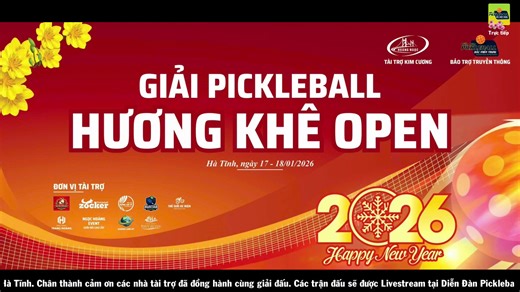 🔴 Chung Kết: Nam Sang - Bảo Nam vs Luân Herberlife - Duy Phú 🏆 Giải Pickleball Hương Khê Open - năm 2026 📅 Thời gian: Ngày 17 - 18 tháng 1 năm 2026 👉 Nội Dung Thi Đấu: Đôi Hỗn Hợp 4.6 🎙 Bình Luận Viên: Dương Hùng 📍 Địa điểm: Cụm Sân Pickleball Khu sinh thái Đức Tài 2, Đường Hồ Chí Minh, Hương Khê, Hà Tĩnh 🌐 Youtube: https://www.youtube.com/@DiễnđànPickleballBắcMiềnTrung #btf #bacmientrung #huongkhe #pickleball #pickleballbamientrung | Diễn đàn Pickleball Bắc Miền Trung