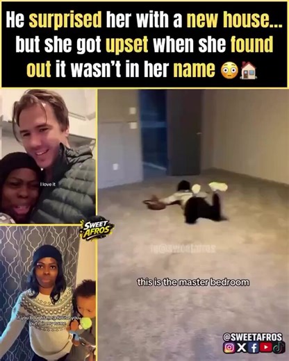 🚨MUST SEE: This man surprises his partner with a new house but she FREAKS OUT on him when he tells her that the house is ONLY in his name!Pro Tip: She isn't the one for you bro.