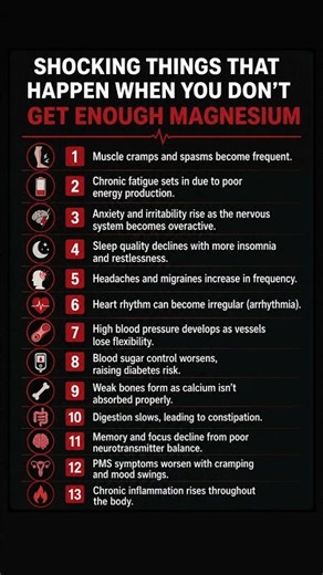 13 Signs You Might Not Be Getting Enough Magnesium 😳 #shortsfeed #shorts