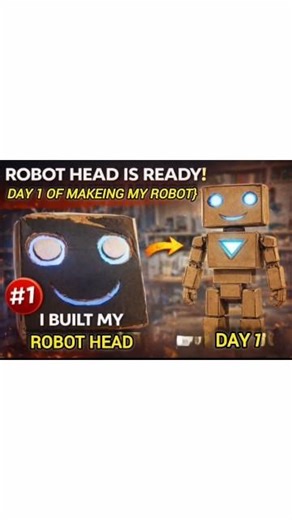 Day 1 of making a Robot| Robot head is ready |🥰 #day1