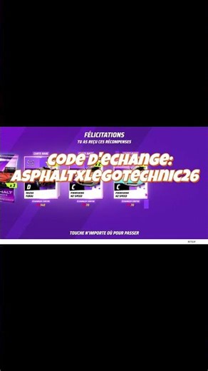 Code d'echange #asphalt9 #redeem #redeemcode
