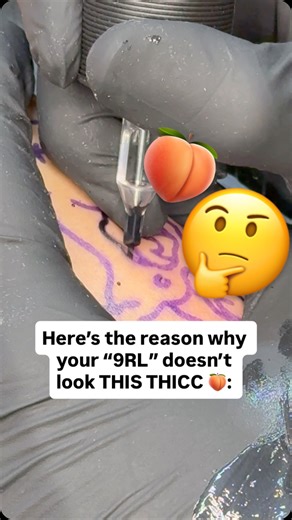 I get asked a lot why my needles look “thicker”🤔 To keep it short and simple “Needle on bar” and “cartridges” are not the same size out the box. Not a lot of companies make a “true to size” cartridge… I’ve tried some that have come close to being a true to size 7RL or 9RL but not 100% there! It also doesn’t help that the slap and power that a coil machine has isn’t the same as a rotary so best believe your rotary isn’t going to lay down those thick lines as efficient as a coil!😏 #tattooartist 