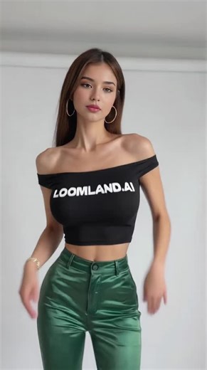 amCv7 full version on loomland.ai Emerald dreams and golden things. When your outfit does all the talking, just let it speak. #FashionEditorial #StudioShoot #EmeraldVibes #OOTD #ModelLife