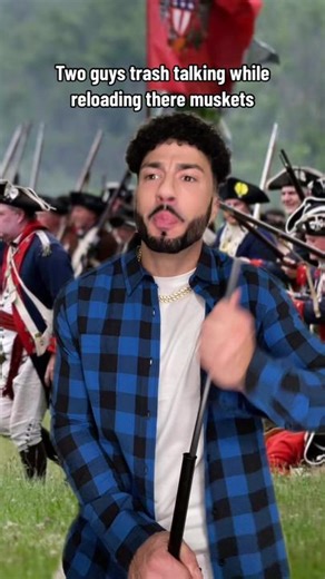 People in the 1700s reloading their guns 🤣 #fyp #foryou #foryoupage #funny #comedy #skit #1700s #humor #greenscreen