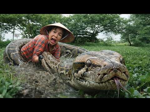 【2026 Newest Rural Life】Python attack! Village Girl is swarmed by snakes, fighting for their lives!