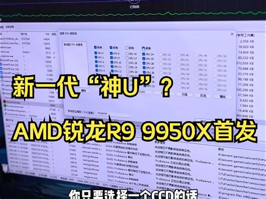 新一代“神U”？AMD锐龙R9 9950X首发。