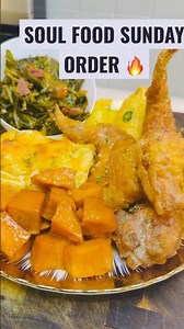 THE BEST SOUL FOOD EVER…Crispy WINGS ,Baked Mac CHEESE , Collard GREENS& Candied YAMS #fyp #dinner