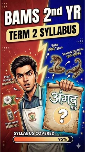 अंगद तंत्र term 2 syllabus in one min bams 2yr #BAMS 2yr #examskill #आयुर्वेद #agadtantra #shorts