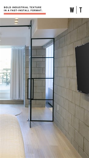 Industrial CMU brings a raw, modern aesthetic, but real cinderblock requires time, labor, and added structural support. ⁠ ⁠ CinderBlock Panels recreate that industrial look in a lightweight, easy-to-install format suited for commercial, creative, and residential spaces. They deliver visual impact without construction delays, helping designers and contractors achieve bold results quickly and efficiently.⁠ ⁠ ⁠ Explore Faux Concrete Panels and learn more at walltheory.com⁠ ⁠ ⁠ ⁠ ⁠ ⁠ ⁠ #DesignWithEa