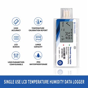 [Hot Item] Thermis Log 10th LCD Screen High Accuracy Temperature Humidity Data Logger for Vaccines