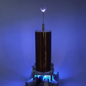 Music Tesla Coil - Plasma Speaker Ion Windmill, Sound Solid Power Supply, Music Rotating Tesla Electric Coil, 24V DC Supply Voltage, Electric Arc Generator, Scientific Experimental Teaching Aids