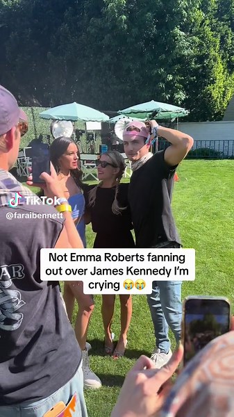 Emma Roberts Fanning Over James Kennedy - Iconic Moment