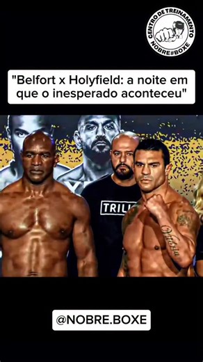NOBRE#BOXE on Instagram: "Um duelo que poucos imaginaram… e ninguém esqueceu. Holyfield, lenda dos pesos pesados, voltou aos 58 anos para enfrentar Vitor Belfort, explosivo e 14 anos mais jovem. Mas o que era pra ser um show nostálgico, virou uma demonstração de força e agressividade. Belfort partiu pra cima desde o primeiro segundo. Com combinações rápidas e potentes, não deu espaço para reação. Em pouco mais de um minuto, o árbitro encerrou o combate por nocaute técnico. Uma noite polêmica, su