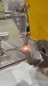 ABB robot with positioner: blade cladding #sprutcamrobot #cadcam #abbrobotics #cladding