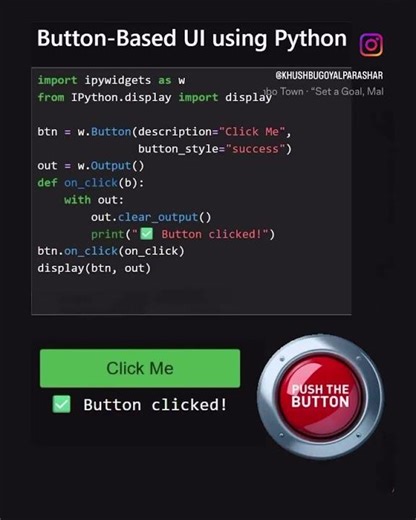 Button Based User Interface using #python #coding #programming #ui #button#dailyshorts#pythonprogram