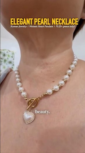 Timeless Elegance ✨ | Pearl Heart Necklace #pearlnecklace