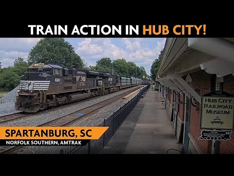Spartanburg, South Carolina, USA | Virtual Railfan LIVE !