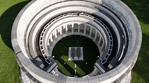 Warren G Harding Memorial - Marion, Ohio - Aerial drone | Premium Stock Video Footage