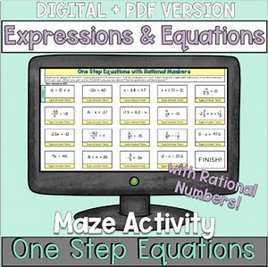 One Step Equations Worksheet