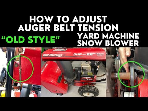 How to Adjust Auger Belt Tension MTD Snow Blower