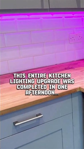 Kitchen LED Lighting Installed in One Afternoon #shorts #kitchen #diy