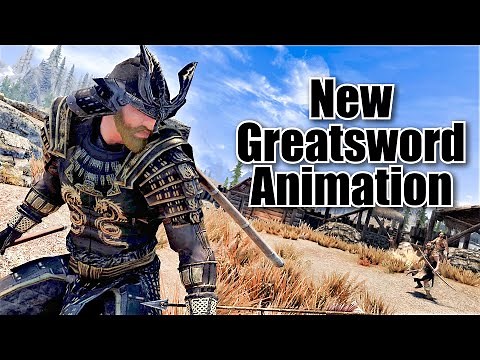 Skyrim SE Akaviri Samurai Modded Build Gameplay||Witcher Like Animation Mod!