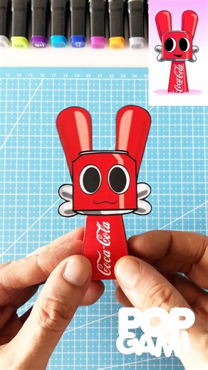 I made sprunki pyramixed Coka papercraft #sprunki #papercraft #shortvideo