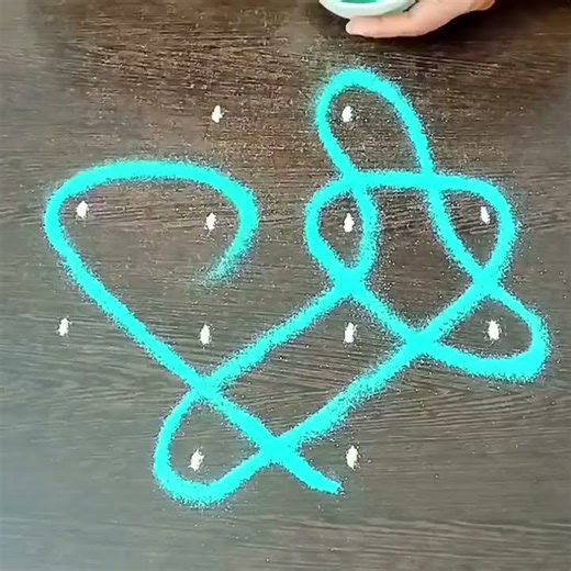 easy 1 minute kambi Kolangal #kambikolams #simplemelikalamugguluwithdots #5dotssmallsikkukolam