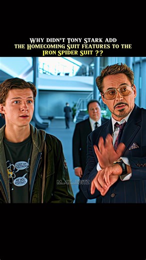 Why didn't Tony add the Homecoming suit features to the Iron Spider suit? #ytshorts #shorts #youtube