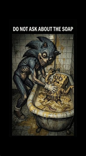 Never Ever Trust Sonic Bathing Spongebob at Night