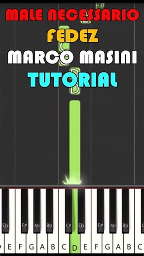 MALE NECESSARIO - FEDEZ & MARCO MASINI ( Sanremo 2026) - tutorial ritornello (mano destra)