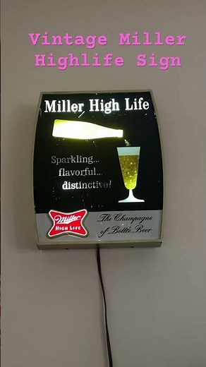 Vintage Miller High Life Beer Sign Still Works! 🍺✨ | A Classic Bar Collectible
