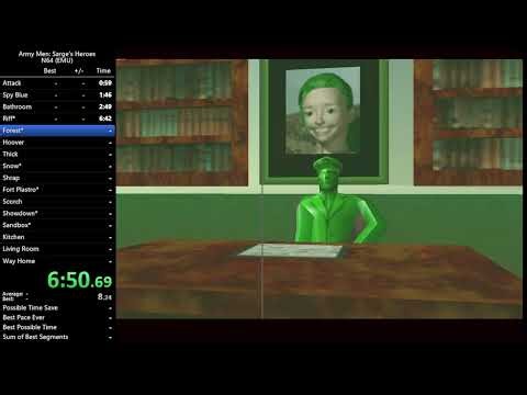 Army Men: Sarge's Heroes (N64) Any% in 37:11 (Emulator)