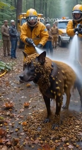 Wild Dog Covered in Millions of Bees — Rescue Heroes Save Its Life!” | Bluelifeheroes