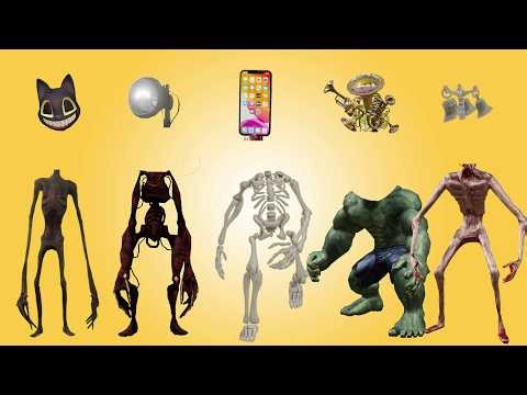 WRONG HEADS SIREN HEAD CAR, SIREN HEAD MEGAHORN, SIREN HEAD DOUBLE BASKET, SIREN HEAD THUNDERBOLT