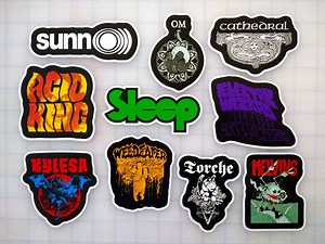 Stoner Metal / Sludge / Doom Sticker Pack (10 Stickers) SET 1 Vinyl Decals Death Black Slam Weed Marijuana Hardcore Punk - Etsy