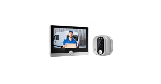 MDC-411 Smart Wi-Fi Ψηφιακό ματάκι πόρτας με ευρυγώνια κάμερα 120° ανίχνευση κίνησης, αμφίδρομος ήχος,Τuya