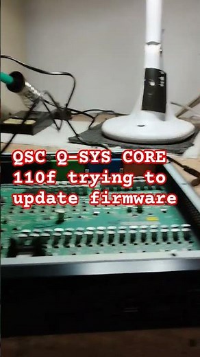 QSC Q- SYS CORE 110f (DSP) TRYING TO UPDATE FIRMWARE #fyp #troubleshooting #repair #analyzing