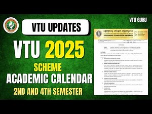 VTU 2nd and 4th Semester Academic Calendar 2026 Released | VTU 2025 Scheme Academic Calendar | VTU
