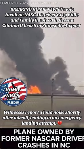 Andrew Moran on Instagram: "🚨Tragic Incident: NASCAR Driver Greg Biffle and Family Involved in Cessna Citation II Crash at Statesville Airport🚨 Witnesses report a loud noise shortly after takeoff, leading to an emergency landing attempt. 💔 #GregBiffle #NASCAR #AviationNews #CessnaCrash #Statesville Tragedy BreakingNews"