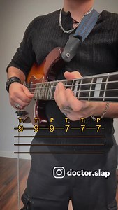 Slapping the triplets on bass 🤘 #doctorslap #slapbass #funk #tabs #tutorial | Nairi Mkrtchyan