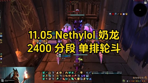 11.05 Nethylol奶龙2400分段单排轮斗及天赋 魔兽世界正式服PVP美服