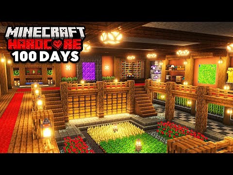 I Survived 100 Days Building a Cozy UNDERGROUND BASE in Minecraft Hardcore