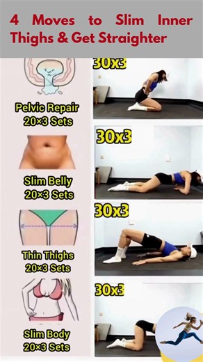 4 Moves to Slim Inner Thighs & Get Straighter, More Beautiful Legs #InnerThighs #LegShape #Shorts