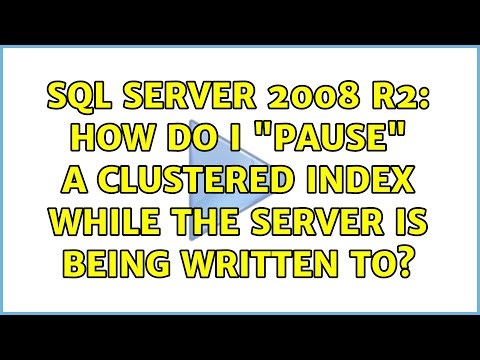 SQL Server 2008 R2: How do I "pause" a clustered index while the server is being written to?