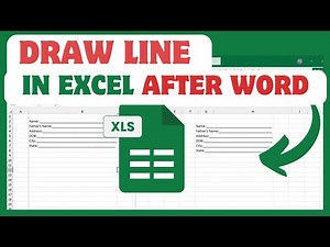 How To Draw Line In Excel After Word