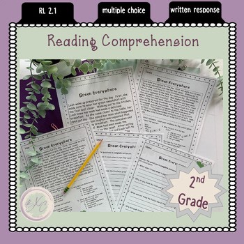 Reading Comprehension, Green Everywhere,multiple choice,written response, RL 2.1