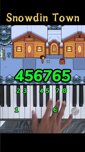 Snowdin Town Undertale Piano Tutorial #shorts #undertale