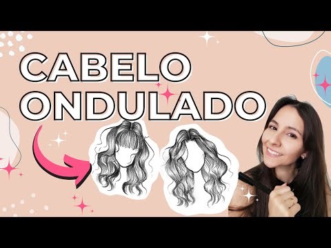 DESENHANDO CABELO ONDULADO | Cabelo ONDULADO de croqui de moda